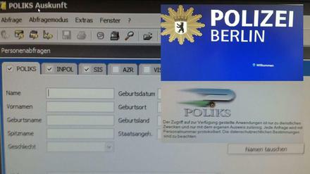 Die Suchmaske des Datensystems Poliks.