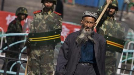 Ein Angehöriger der uigurischen Minderheit in China in der Region Xinjiang