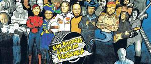 Alte Helden. Sänger Peter Hein und Gitarrist Xao Seffcheque (vorn Mitte) zwischen lauter Idolen auf dem Albumcover.