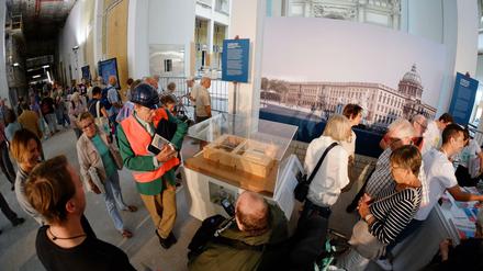 Beim Tag der offenen Baustelle am letzten Augustwochenende 2018 gab es Einblicke ins Humboldt Forum.