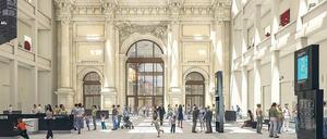 Ein Zuhause für die Zukunft. Das lichtdurchflutete Foyer wäre ein guter Ort für internationale Ideen und Gedankenspiele.