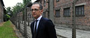 Außenminister Heiko Maas (SPD) am Montag in der Gedenkstätte des ehemaligen Konzentrationslagers Auschwitz-Birkenau. 