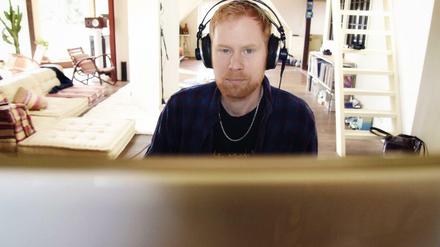 Der Sänger Pierre Baigorry - Peter Fox - Frontmann der Band Seed, aufgenommen 2018 in seinem Studio in Berlin-Lichterfelde.