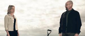 In den Studios von Berliner Synchron bekamen Skyler und Walter White (Anna Gunn, Bryan Cranston, links) 2008 ihre deutschen Stimmen.