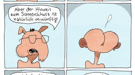 Entgleisende Gesichtszüge, wenn man nur Bahnhof versteht: Eine Seite aus „Als ich mal plötzlich in der Wüste gewesen bin“.