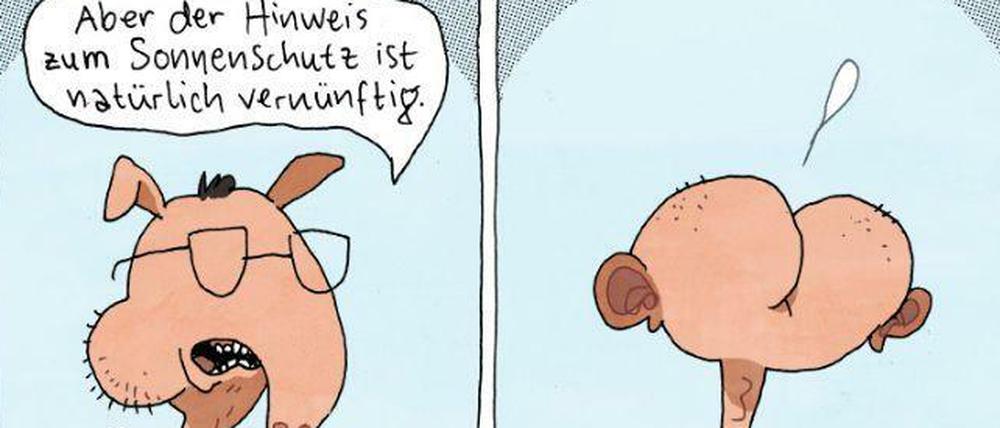 Entgleisende Gesichtszüge, wenn man nur Bahnhof versteht: Eine Seite aus „Als ich mal plötzlich in der Wüste gewesen bin“.