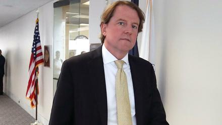 Auf Twitter verkündete US-Präsident Trump den Weggang seines Rechtsberaters McGahn. Das Verhältnis der beiden war Berichten zufolge aufgrund der Russland-Ermittlungen angespannt.