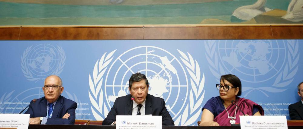 Die UN-Experten kritisierten auch Regierungschefin und Friedensnobelpreisträgerin Aung San Suu Kyi.