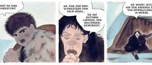 Nordische Kulisse: Eine Seite aus „Die Saga von Grimr“.