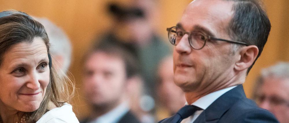 Die eine laute, der andere eher leise: Beim Kampf um Menschenrechte gehen Kanadas Außenministerin Chrystia Freeland und ihr Kollege Heiko Maas getrennte Wege.