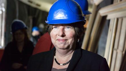 Bau auf. Stadtentwicklungssenatorin Katrin Lompscher (Linke).