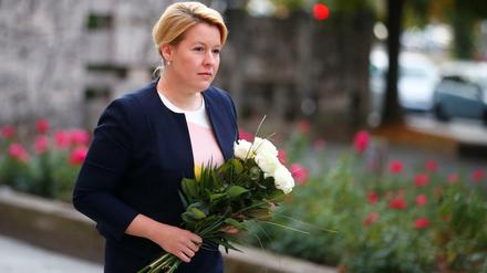 Familienministerin Franziska Giffey in Chemnitz. 