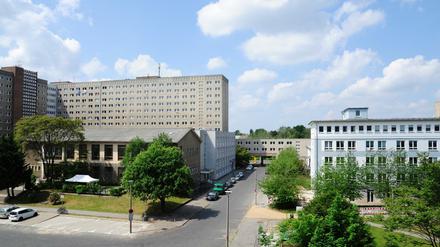 Das Stasimuseum mit der Dauerausstellung "Staatssicherheit in der SED-Diktatur" in der Ruschestraße in Berlin-Lichtenberg