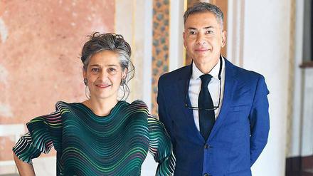 Unermüdlich. Heidi und Rolf Abderhalden bei der Verleihung der Goethe-Medaillen am Dienstag in Weimar.