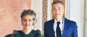 Unermüdlich. Heidi und Rolf Abderhalden bei der Verleihung der Goethe-Medaillen am Dienstag in Weimar.