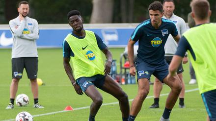 Marko Grujic (r.), hier während des Trainings, ist vom FC Liverpool ausgeliehen. 