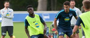 Marko Grujic (r.), hier während des Trainings, ist vom FC Liverpool ausgeliehen. 