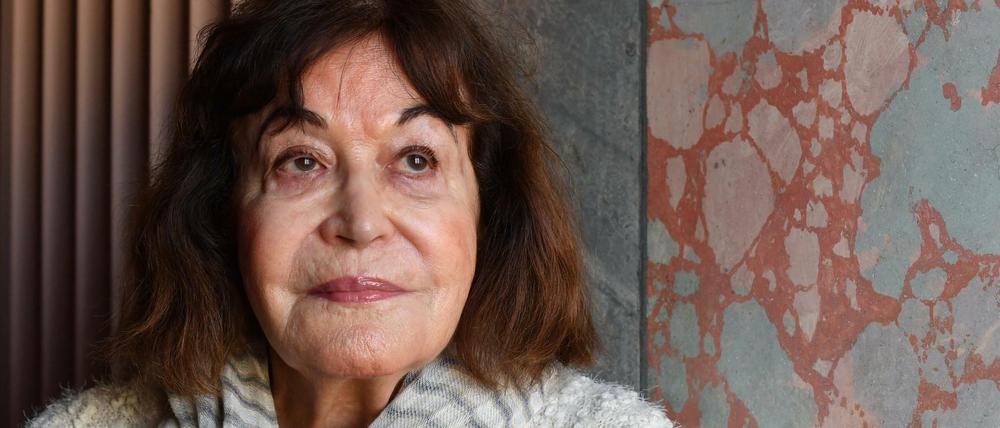 Die Preisträgerin Claudia Andujar, schweizerisch-brasilianische Fotografin und Menschenrechtlerin, bei der Verleihung der Goethe-Medaillen 2018 im Stadtschloss. 