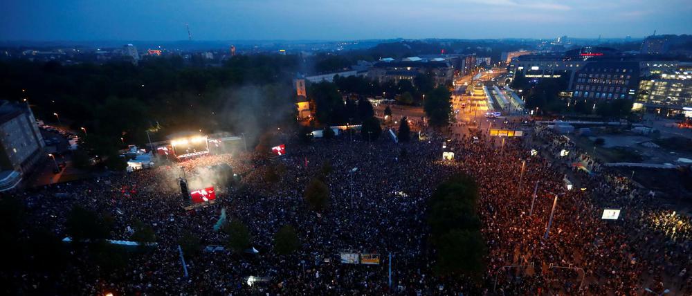 Es wird Nacht in Chemnitz.