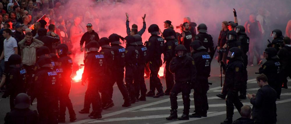 Aufruhr in Chemnitz.