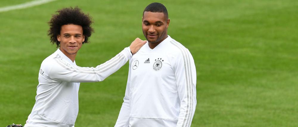 Aufgalopp. Leroy Sané (l.) und Jonathan Tah bereiten sich auf die Nations League vor.