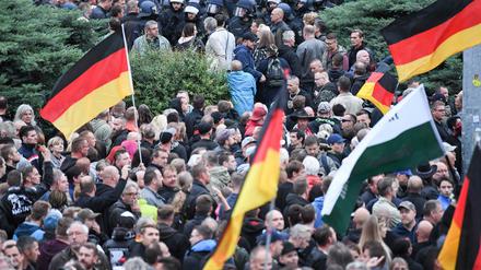 Rechter Aufmarsch am Samstag in Chemnitz.