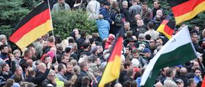 Rechter Aufmarsch am Samstag in Chemnitz.