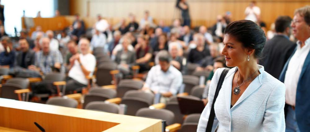 Über das Medienecho muss sie sich nicht beklagen: Sahra Wagenknecht am Dienstag in der Bundespressekonferenz.