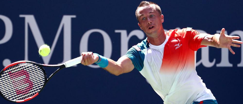 Philipp Kohlschreiber hat auch sein fünftes Achtelfinale bei den US Open verloren - diesmal gegen Kei Nishikori.