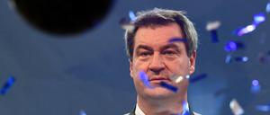 Markus Söder auf dem Gillamoos-Volksfest in Abensberg.
