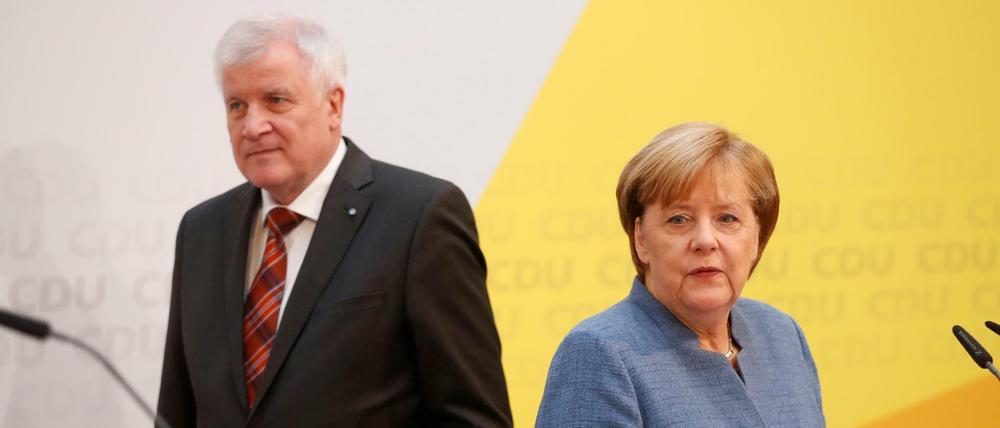 Horst Seehofer (CSU) und Angela Merkel (CDU). 