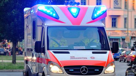 Ein Krankenwagen im Einsatz.