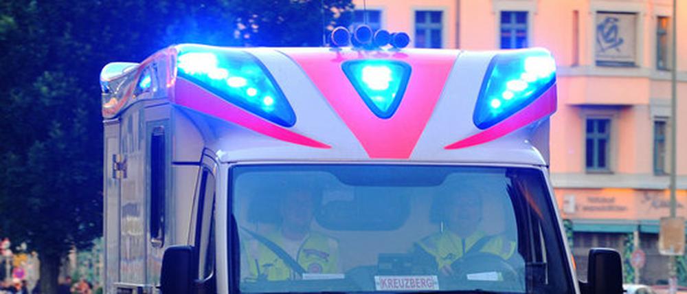 Ein Krankenwagen im Einsatz.