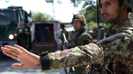 Ein afghanischer Soldat in Kabul.