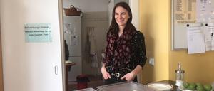 Xenia Leonhardt hilft heute bei der Aktion Wohnungslos in Tempelhof-Schöneberg.  
