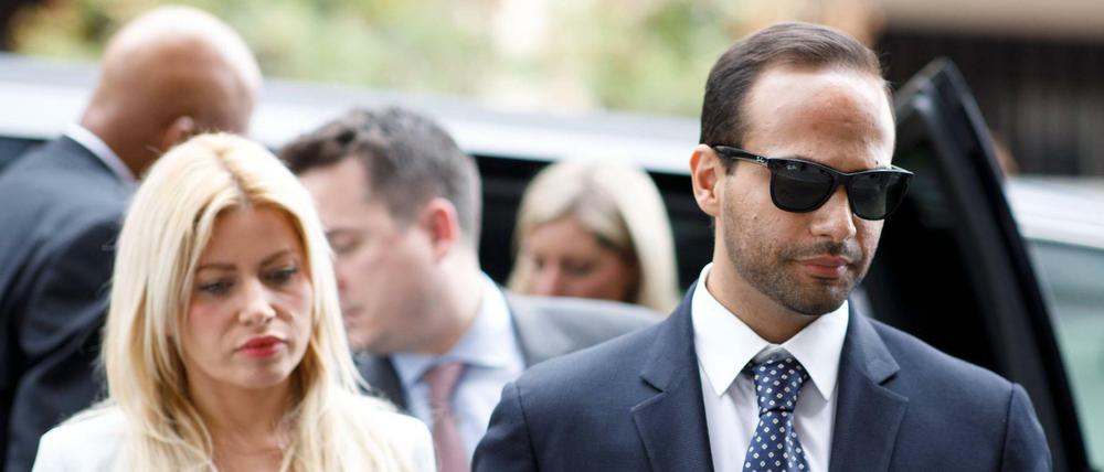 George Papadopoulos kurz vor seiner Gerichtsverhandlung in Washington D.C.