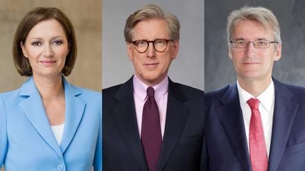In der ZDF-Rochade: Bettina Schausten, Theo Koll (Mitte) und Elmar Theveßen.