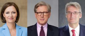 In der ZDF-Rochade: Bettina Schausten, Theo Koll (Mitte) und Elmar Theveßen.