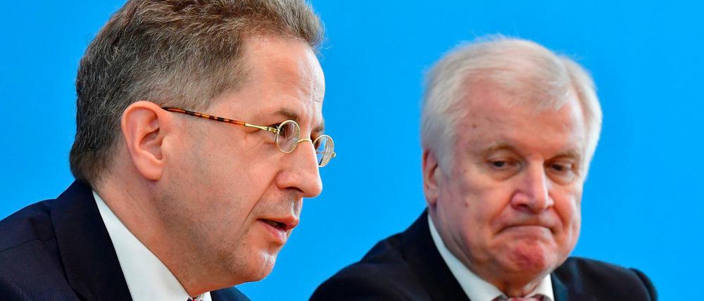 Verfassungsschutzchef Hans-Georg Maaßen und Innenminister Horst Seehofer (CSU)