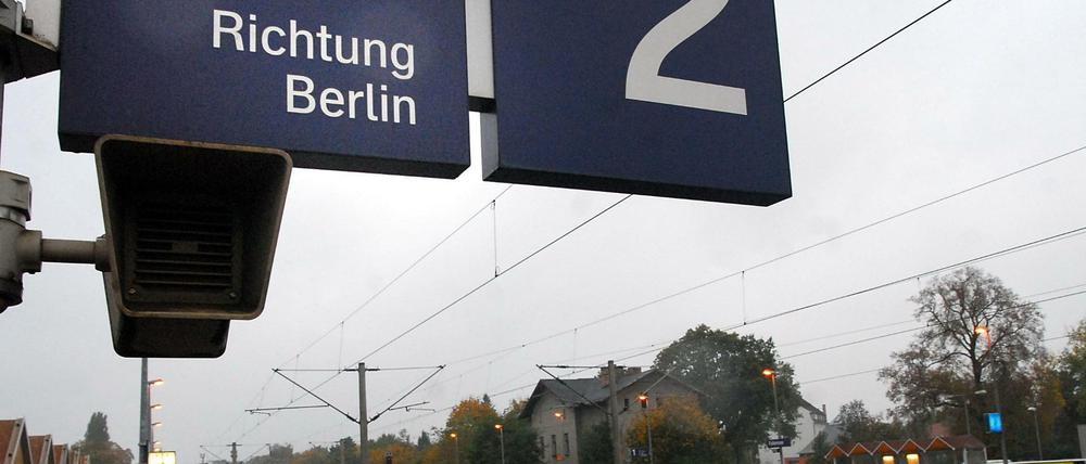 Der Bahnhof Falkensee in Brandenburg.