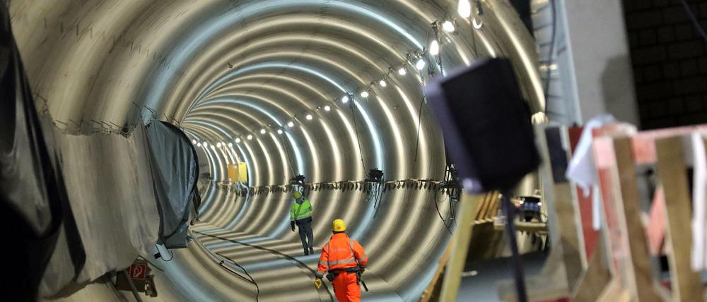 Noch ist es eine Baustelle, bald soll es die jetzige U 5 mit der U 55 verbinden.