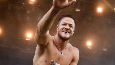 Dan Reynolds, Sänger der US-amerikanischen Rock-Band Imagine Dragons beim Lollapalooza-Festival 2018