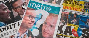 Wie geht es weiter in Schweden? Die Frage stellte die Presse am Montag.