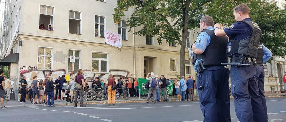 Das Haus in der Großbeerenstraße 17a wurde am Sonnabend besetzt.