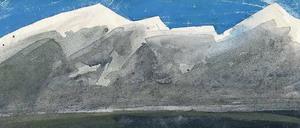 Zackig. Aquarell „Die Schweiz“ von Walter Dahn (Galerie Philipp Rosen).