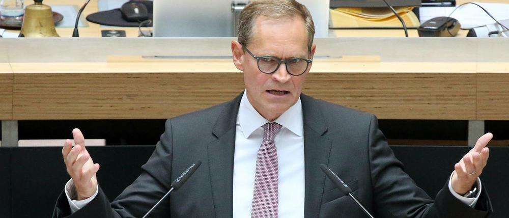 Der Regierende Bürgermeister Michael Müller warb in einer leidenschaftlichen Rede für klare Kante gegen Rechtsextreme.