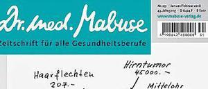 Transparenz schaffen. „Dr. med. Mabuse“ schaut genau hin. 