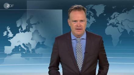 Passend? Diese Krawatte trug Christian Sievers während der "heute"-Sendung am 14. September