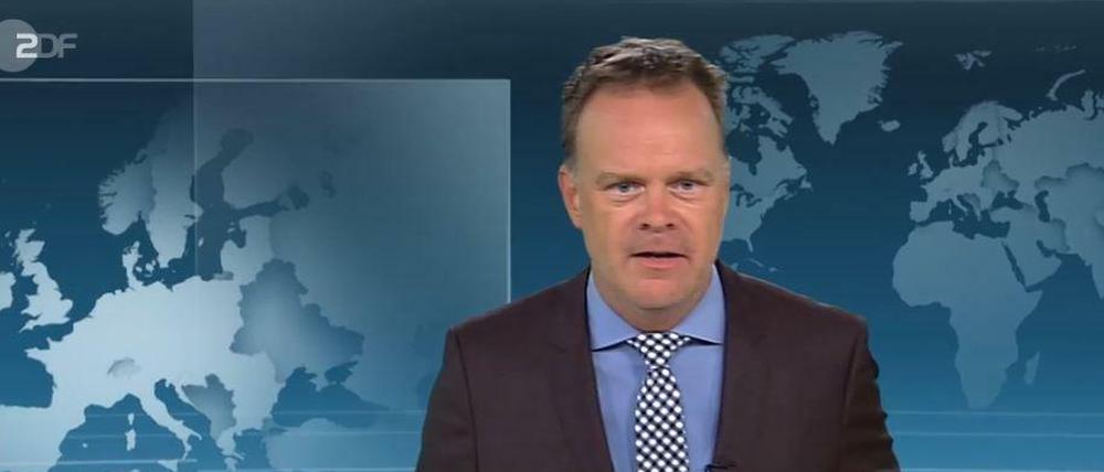 Passend? Diese Krawatte trug Christian Sievers während der "heute"-Sendung am 14. September