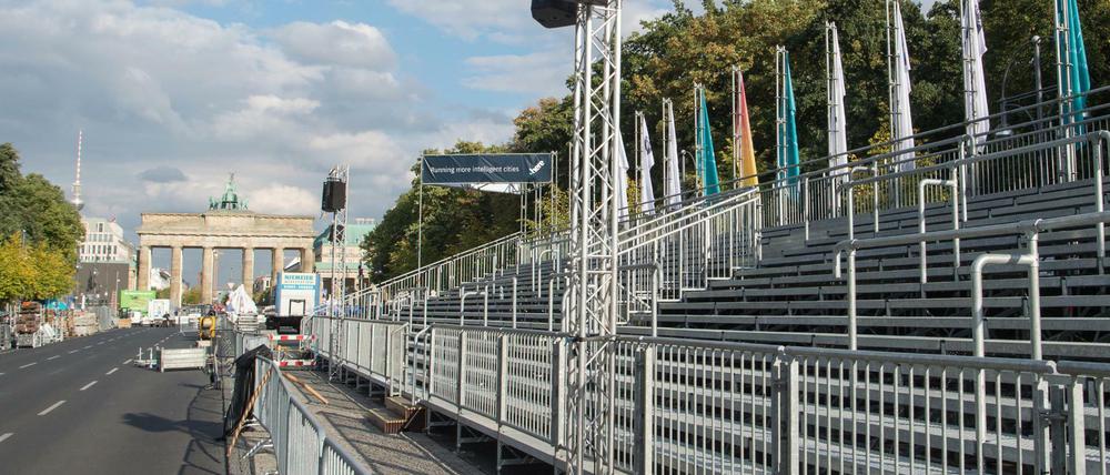 Vor dem Brandenburger Tor werden Zuschauer die Läufer anfeuern.